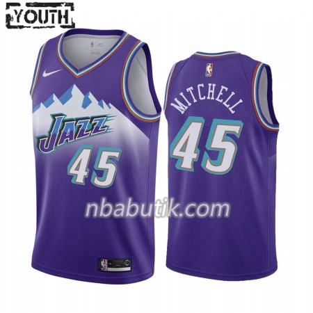 NBA Børn Trøje Utah Jazz Donovan Mitchell 45 Nike 2019-20 Hardwood Classics Swingman NBA Børn Trøje Utah Jazz Donovan Mitchell 45 Nike 2019-20 Hardwood Classics Swingman